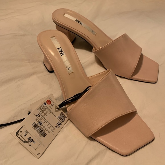 Zara Blush Heels (37) NWT - Picture 2 of 7